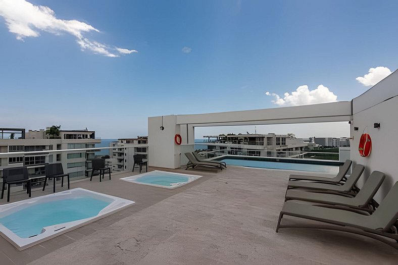 1BR Modern APT w/Rooftop Pool near to beach