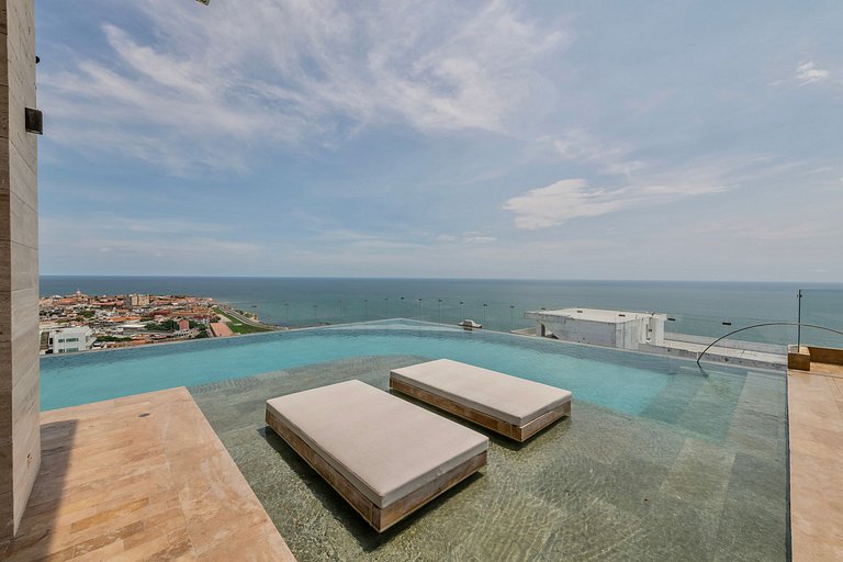Oceanview 20th Fl/Rooftop Pool/Gym/Historic Center