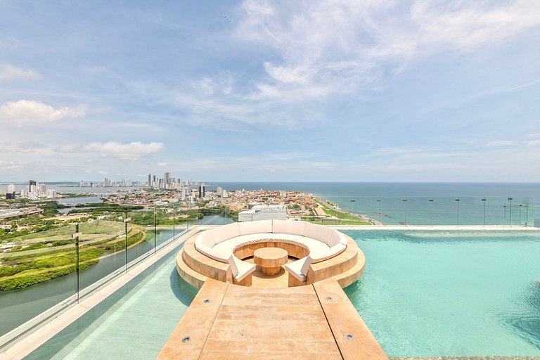 Oceanview 20th Fl/Rooftop Pool/Gym/Historic Center