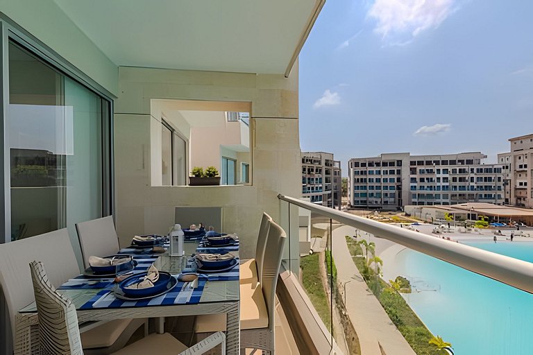 Mágico Oasis en Baia Kristal Vista a la Laguna 2BR
