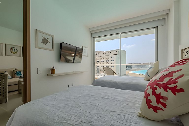 Mágico Oasis en Baia Kristal Vista a la Laguna 2BR