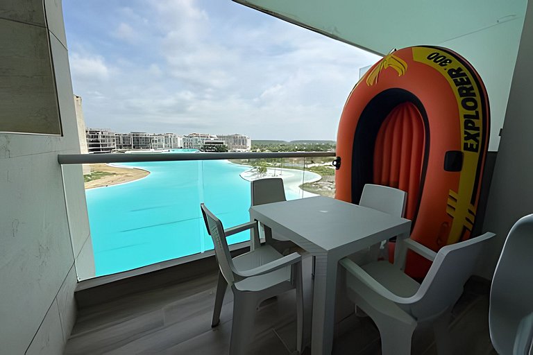 Vista a Laguna de Kristal + Bote inflable