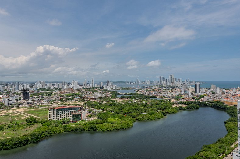 Espectacular Vista al Mar and Historic Center 2BR