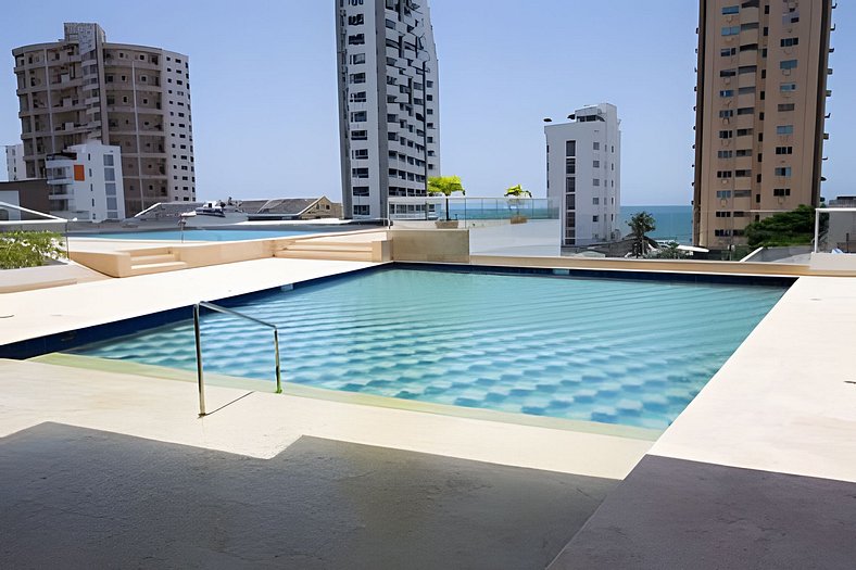 Panoramic Sea View 2 BR/Pool, Gym