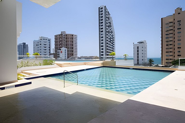 Panoramic Sea View 2 BR/Pool, Gym