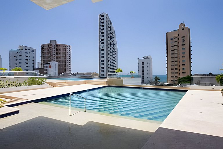 Panoramic Sea View 2 BR/Pool, Gym